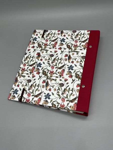 Ringbuch Planer A5 rot Blumen Tiere  Rückseite